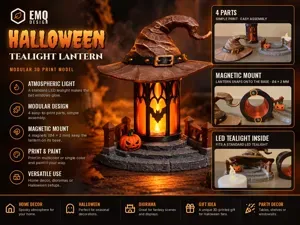 Halloween Tealight Lantern – Witch Hat Edition