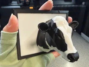 3D Cow Wall Art - Majestic High-Relief Portrait