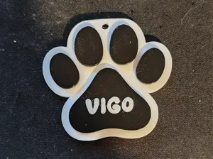 Dog Paw Keychain – Customizable Name Tag