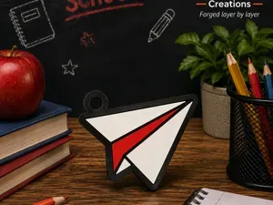 Paper Airplane Keychain