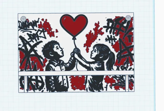 Street Art Heart Balloon Wall Shelf — Фото 4 из 4