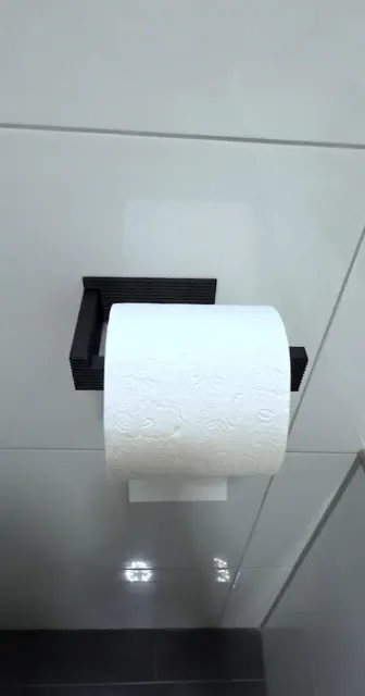 Modern Ribbed Toilet Paper Holder — Image 3 of 5