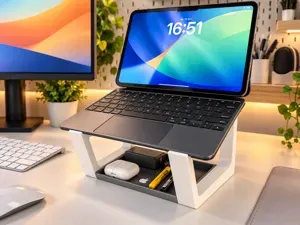 iPad Keyboard Riser with Storage Tray