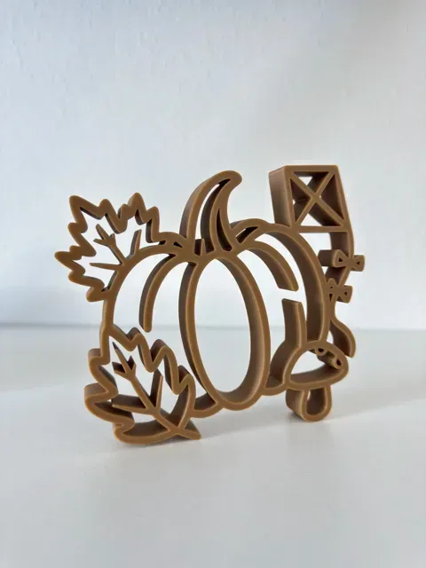 Herbst Kürbis mit Blätter, Pilz und Drachen — Фото 5 из 6