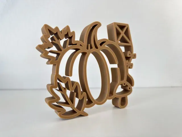 Herbst Kürbis mit Blätter, Pilz und Drachen — Фото 3 из 6