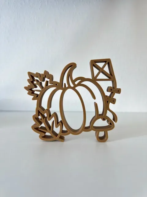 Herbst Kürbis mit Blätter, Pilz und Drachen — Фото 6 из 6