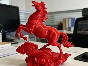 跃马祥云 - 2026马年桌面摆件