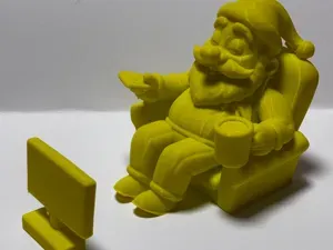 Santa Gnome Watching TV