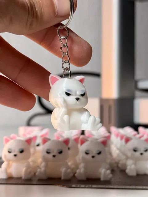 Mini Angry Cat – Desk Buddy & Keychain — Image 2 of 6