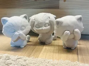 THE THREE WISE CATS – KAWAII CAT TRIO