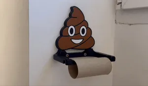 Poop Emoji Toilet Paper Holder - Quick Release