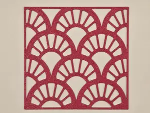 Wave Border Baroque Tile Craft Stencil