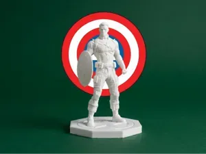 Captain America Marvel Superhero 3D Model