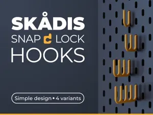 IKEA Skadis Slotted Snap Lock Hook Set