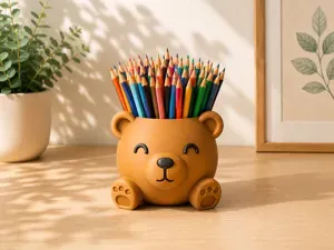 Cute Bear Pencil Holder – Adorable Desk Organizer