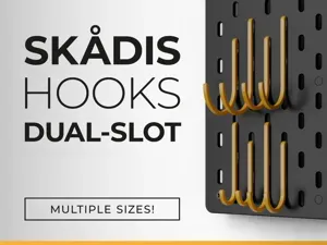 KEA Skadis Dual-Slot Minimalist Hooks