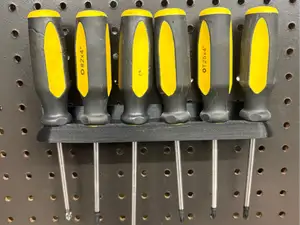 Six Screwdriver Pegboard Organizer