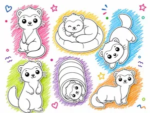 Hurones para Pintar, diversión para los peques!