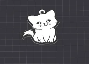 cute cat keychain / necklace charm free commercial