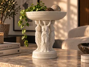 Greek Caryatid Bowl – Coupe Décorative Antique