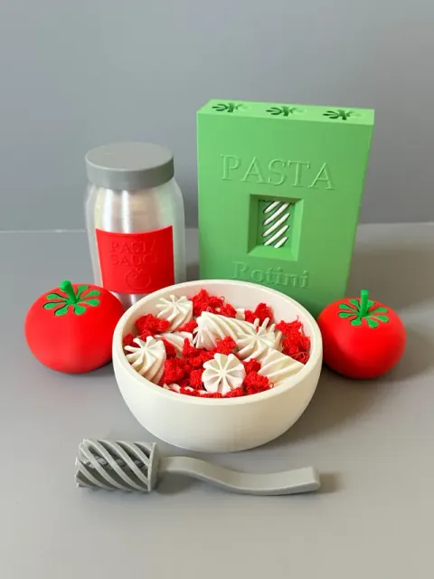 Pasta Playset: Pasta Box,Noodles,Bowl,&Funny Fork — Image 2 of 14