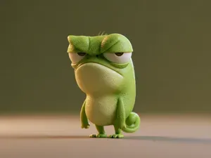 Grumpy Chameleon – 360° Moving Eyes