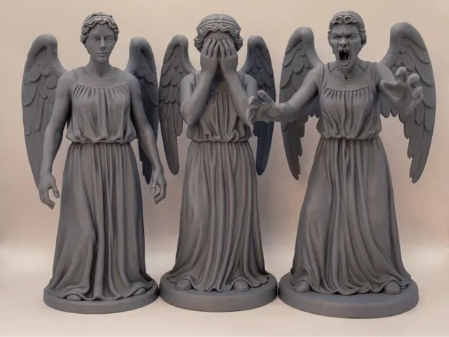 Weeping Angel from Doctor Who - three poses