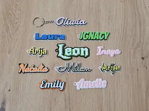 Customizable name keychain, name tag