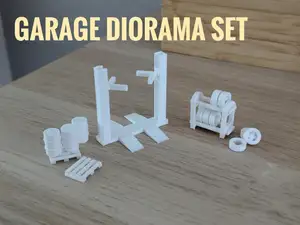 Garage essentials diorama set