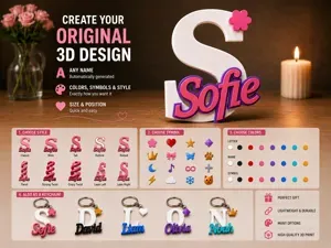 Create Your Name | Fully Customizable 3D Keychain