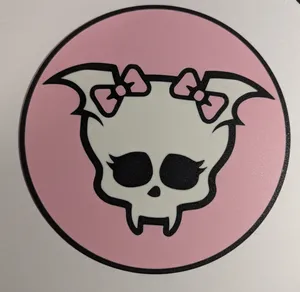 Monster High Draculaura Skullette Bordered Wall Plaque Flat