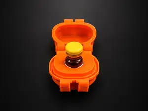 Compact 3ml Peptide vial case snapbox, (1 vial)