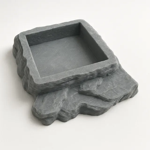 Stone Square Reptile Water Dish, Water basin — Image 4 of 5