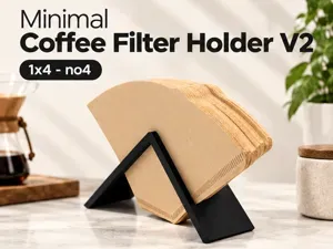 Minimal Coffee Filter Holder V2 (1x4 - no4)