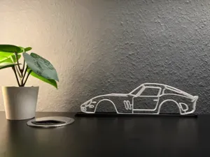 Ferrari 250 GTO Silhouette – Minimalist 2D Art