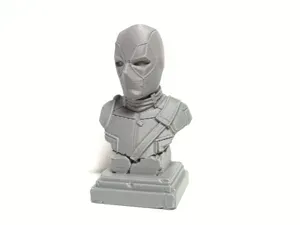 Deadpool half-body sculpture