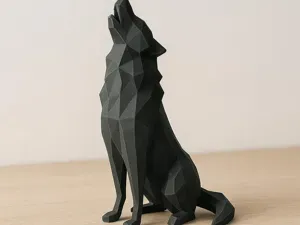 Low Poly Wolf 3D Model 50x60x100mm Free Commercial