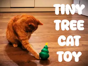 Tiny Christmas Tree Cat Toy