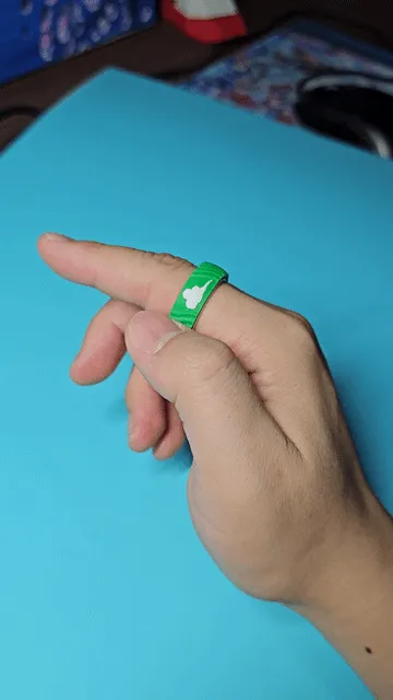 轻薄的，可佩戴的，可旋转的，一体打印的，悠闲自在主题，放下执念，破执，拒内耗的，简单的指环 — Фото 2 из 9