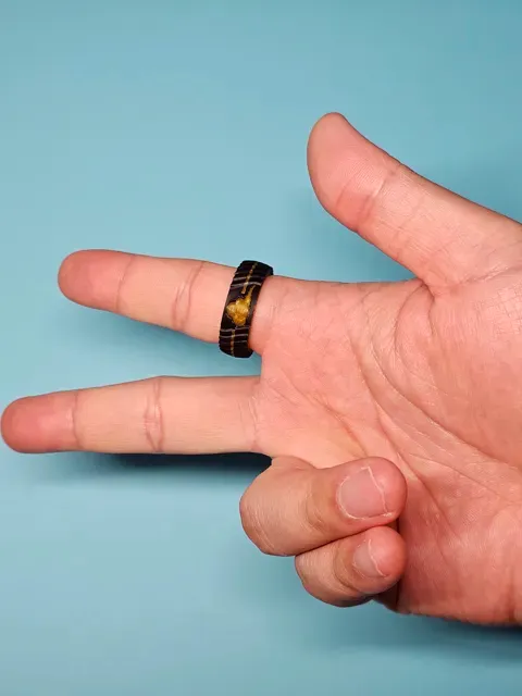 轻薄的，可佩戴的，可旋转的，一体打印的，悠闲自在主题，放下执念，破执，拒内耗的，简单的指环 — Фото 8 из 9