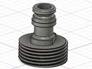 Gardenhose 3/4" to 1" thread device adapter