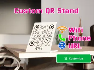 QR Code Stand Generator (Custom Wifi/URL/Phone)