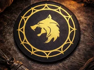 Arcane Wolf Coaster – Fantasy Witch Hunter Style