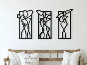 Three Ladies Avant-Garde 3-Piece Wall Art