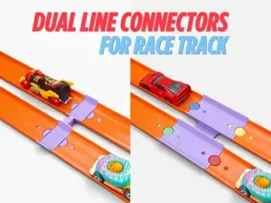 Wide Dual Lane Racing Track Connector toy car
