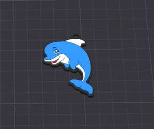 cute animal , dolly the dolphin keychain \ necklace charm (free for commercial use)