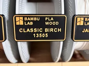 Bambu Lab PLA WOOD Filament – Spulen-Etikett