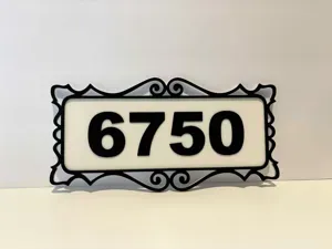 Customizable House number sign