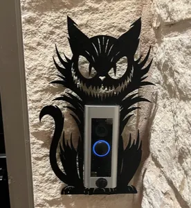 HALLOWEEN CAT RING DOORBELL DECOR