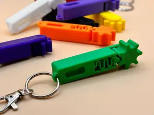 Gear Click Fidget Keychain (Print-In-Place)